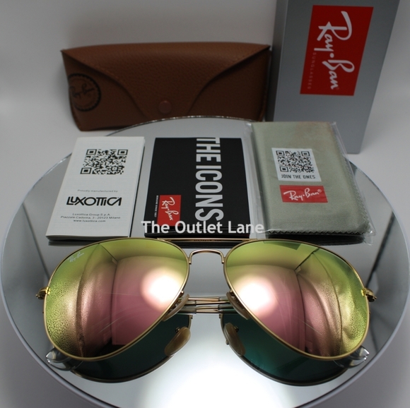 Model Display Ray-Ban Aviator Copper Pink Mirror RB3025 - Picture 14 of 16